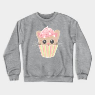 Sweet Kitty Cat Cupcake Crewneck Sweatshirt